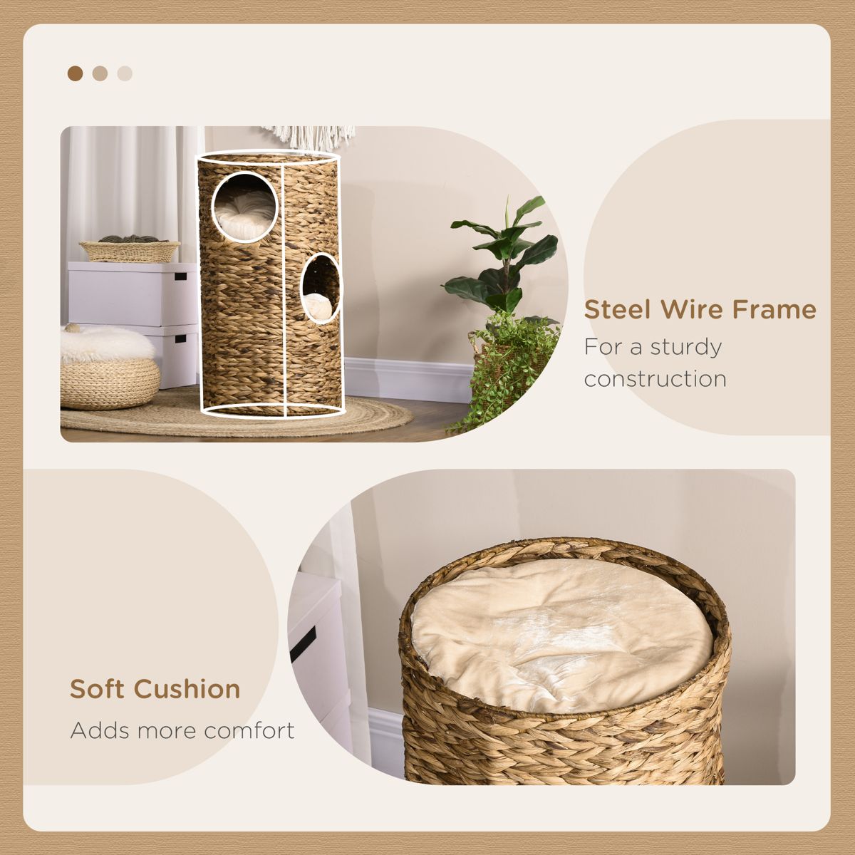 Elevated Cat Bed Tower with Three Hideaways — view 4