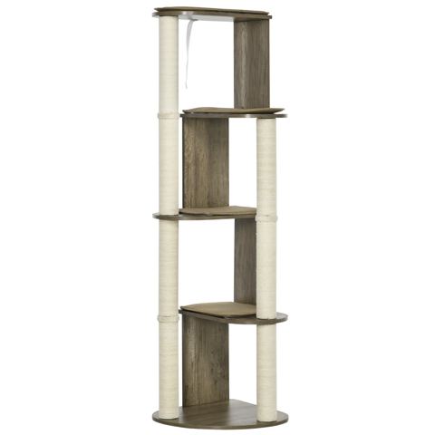 65-Inch Corner Cat Tree with Sisal Posts