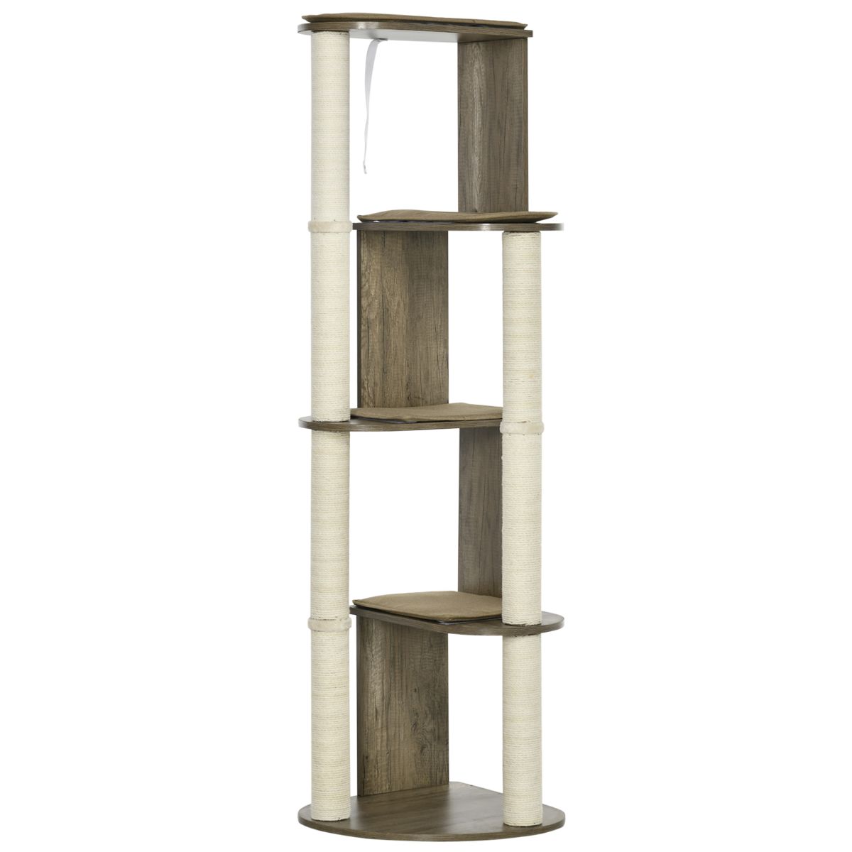 65-Inch Corner Cat Tree with Sisal Posts