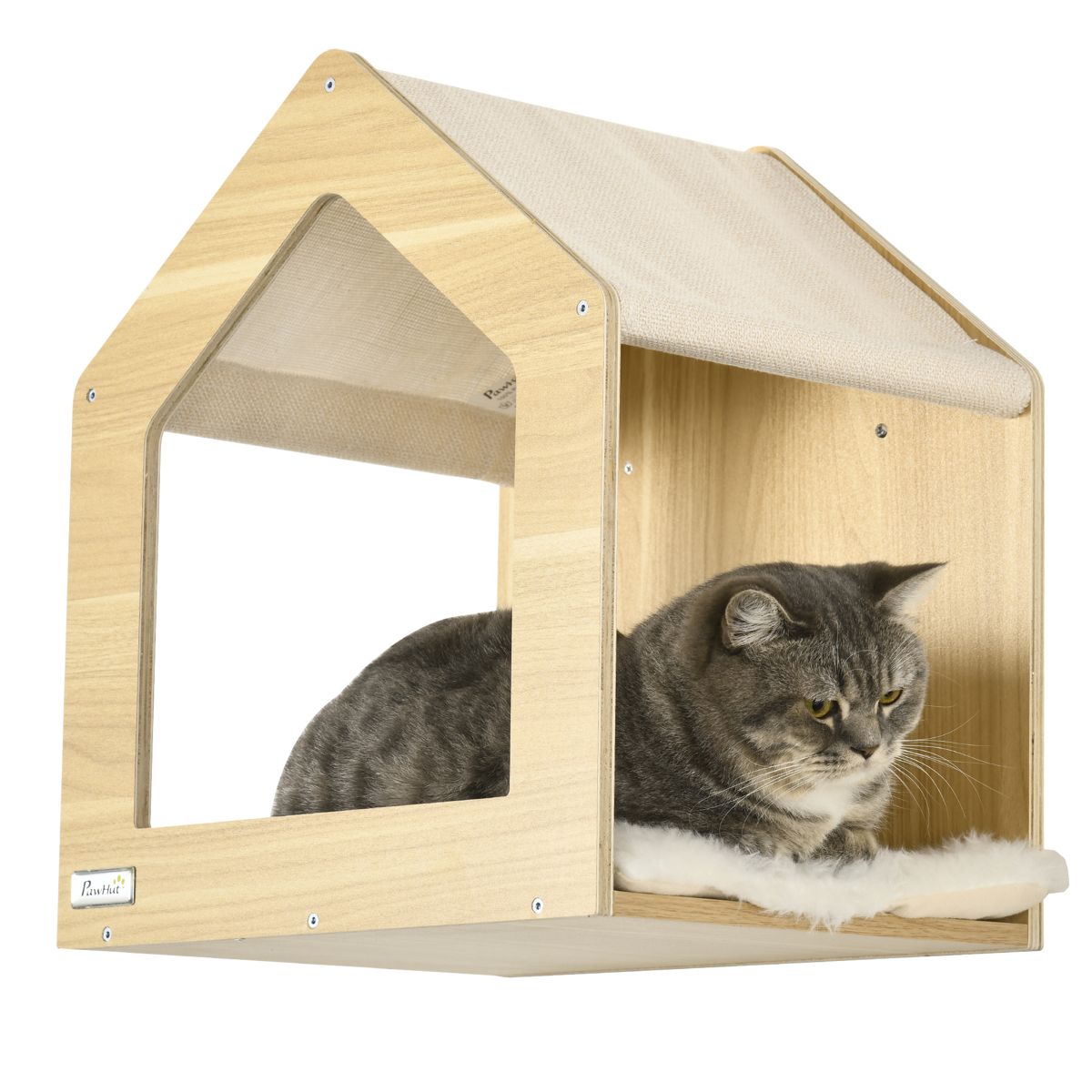 10-Level Wall-Mounted Cat Shelves with Hammocks — view 2