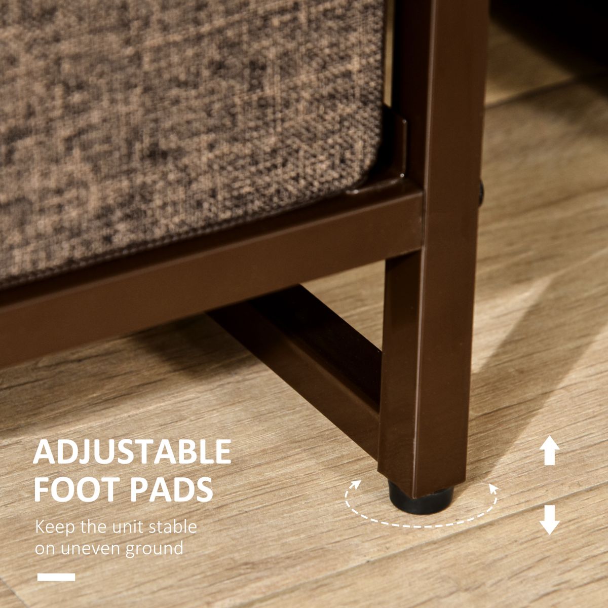 Seven-Drawer Fabric Dresser with Wood Top — view 4