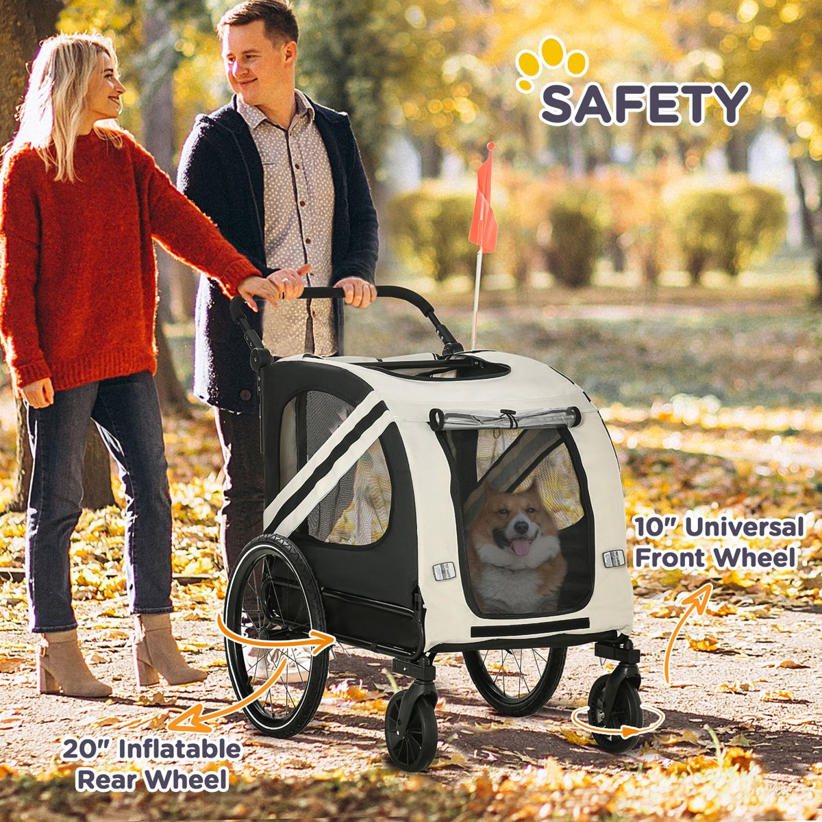 2-in-1 Pet Bike Trailer for Small Dogs — view 2