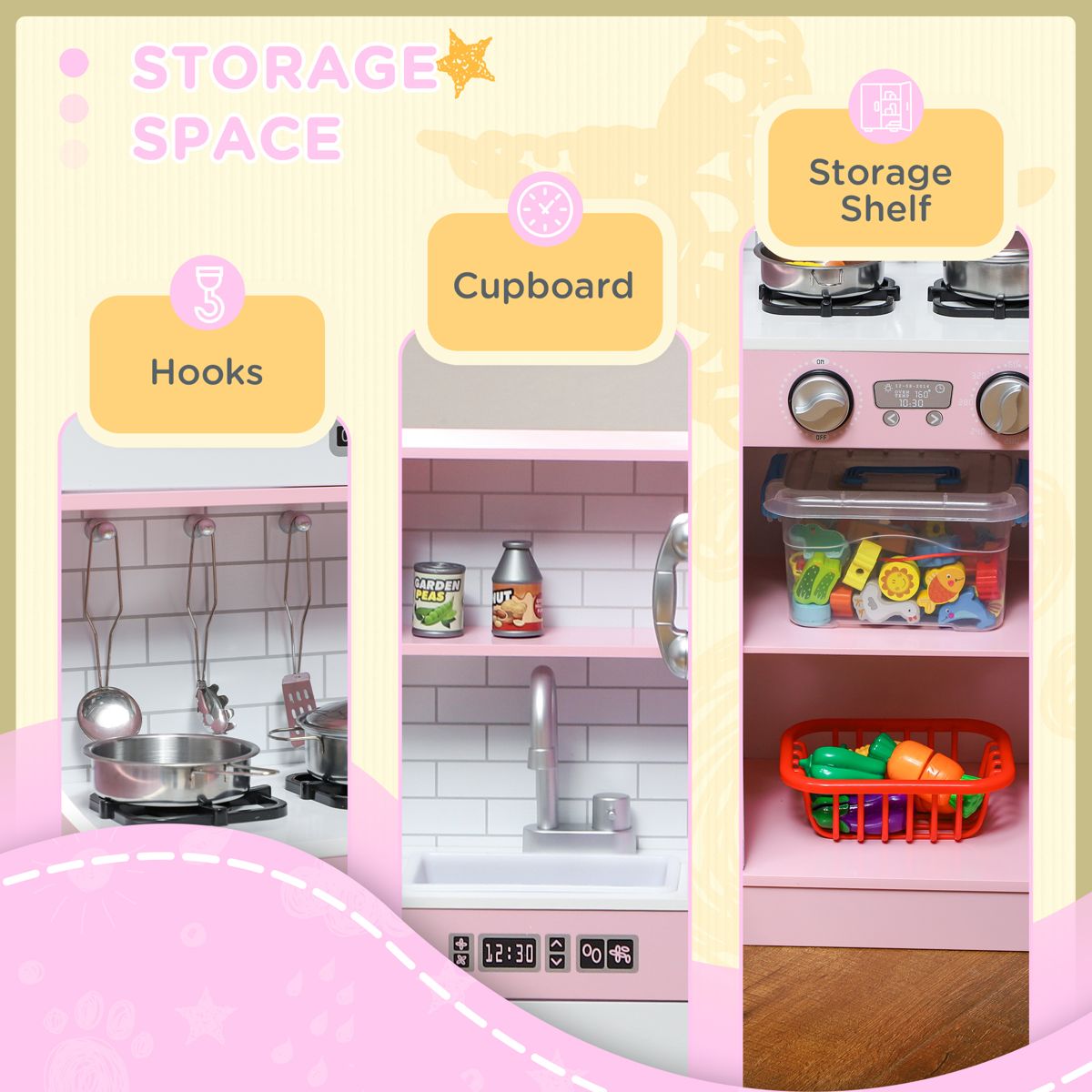 Play Kitchen with Chalkboard Menu and Phone — view 2