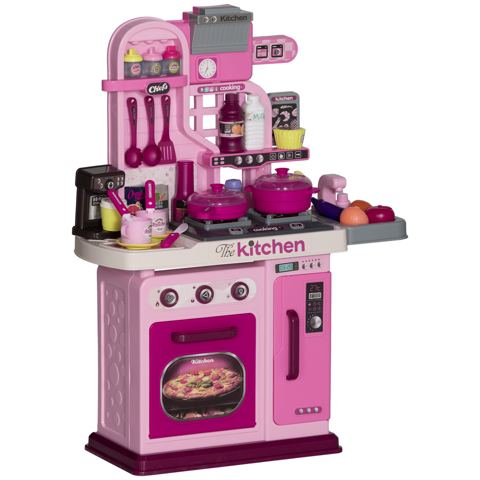 Light-Up Play Kitchen with 33 Accessories