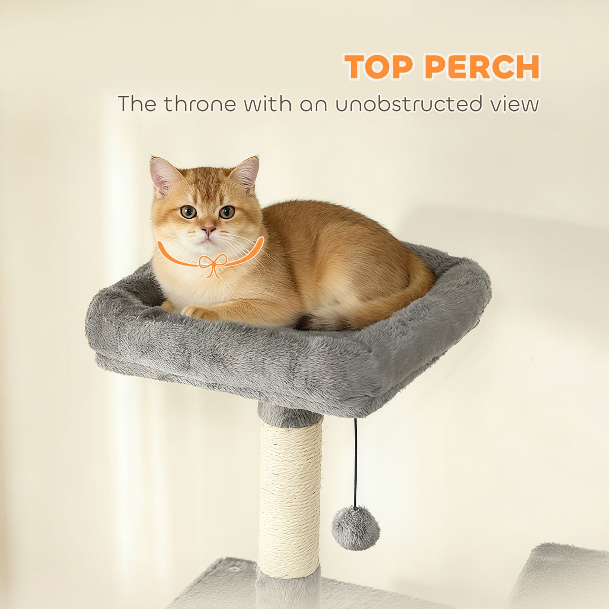 80-Inch Cat Tree with Two Condos and Hammock — view 4