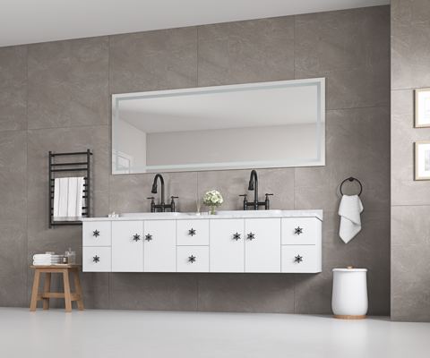 96 x 36-Inch Dimmable LED Bathroom Mirror