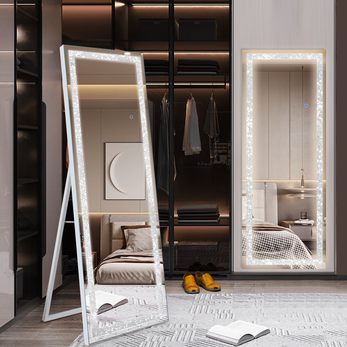 65-Inch Standing LED Full-Length Mirror