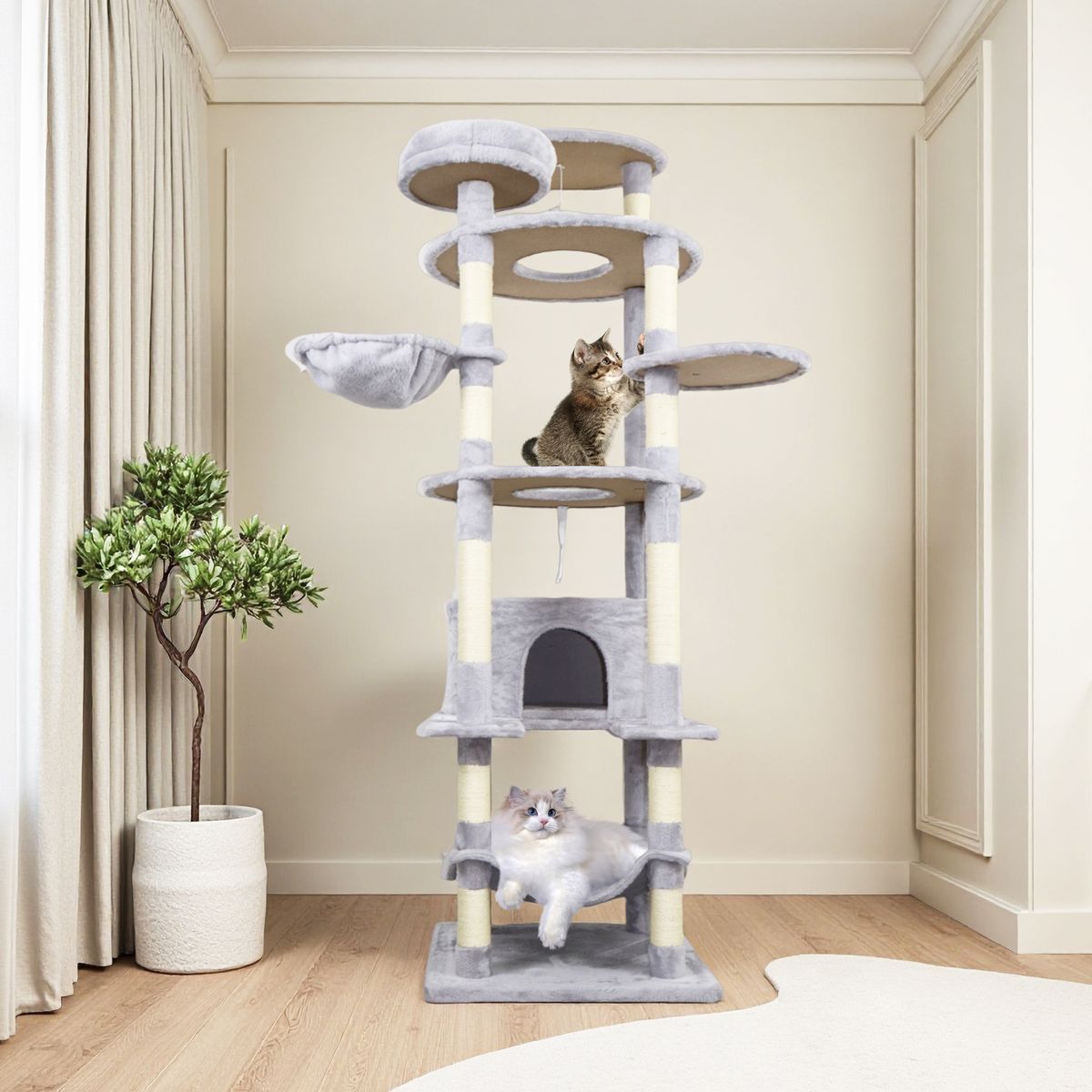78.8-Inch Cat Tree with 12 Sisal Posts
