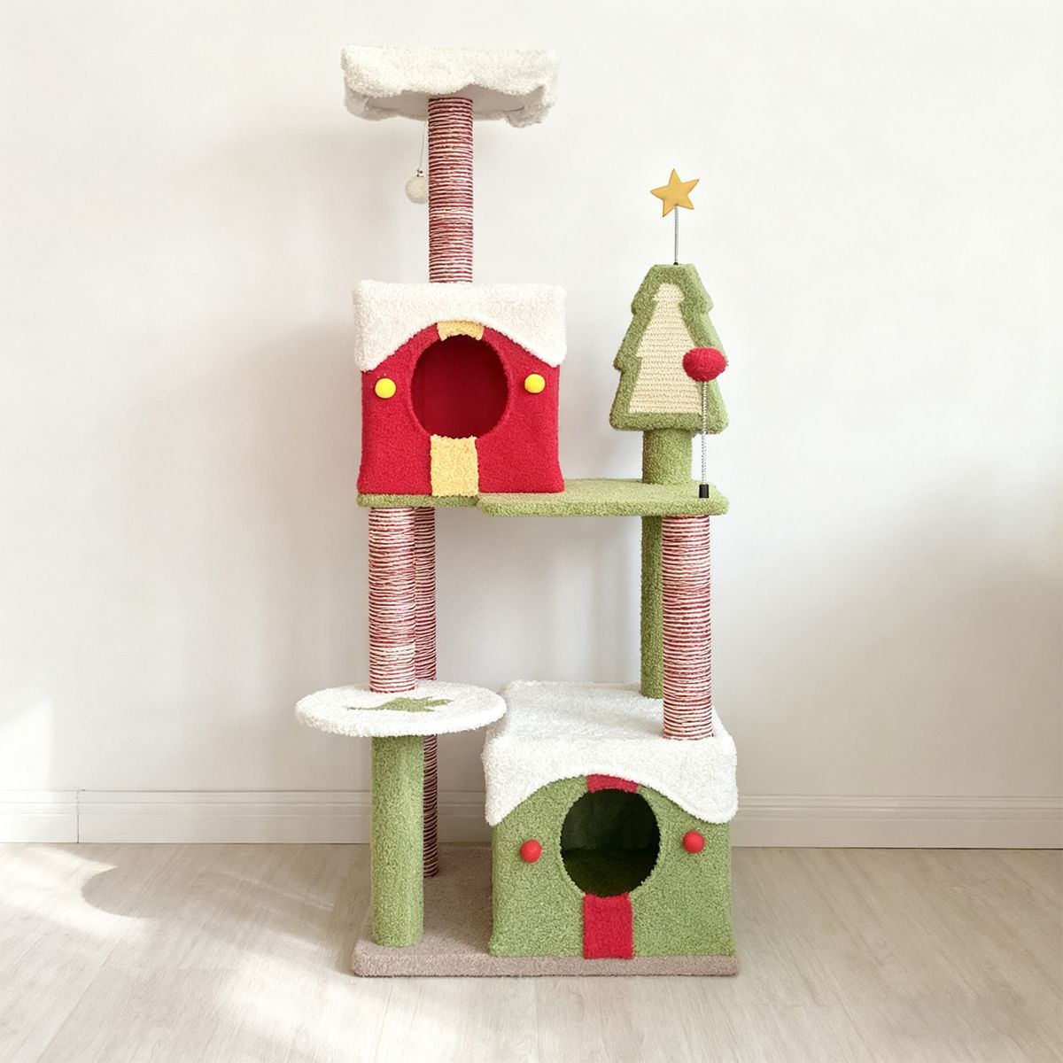 54-Inch Christmas Cat Tree — view 3