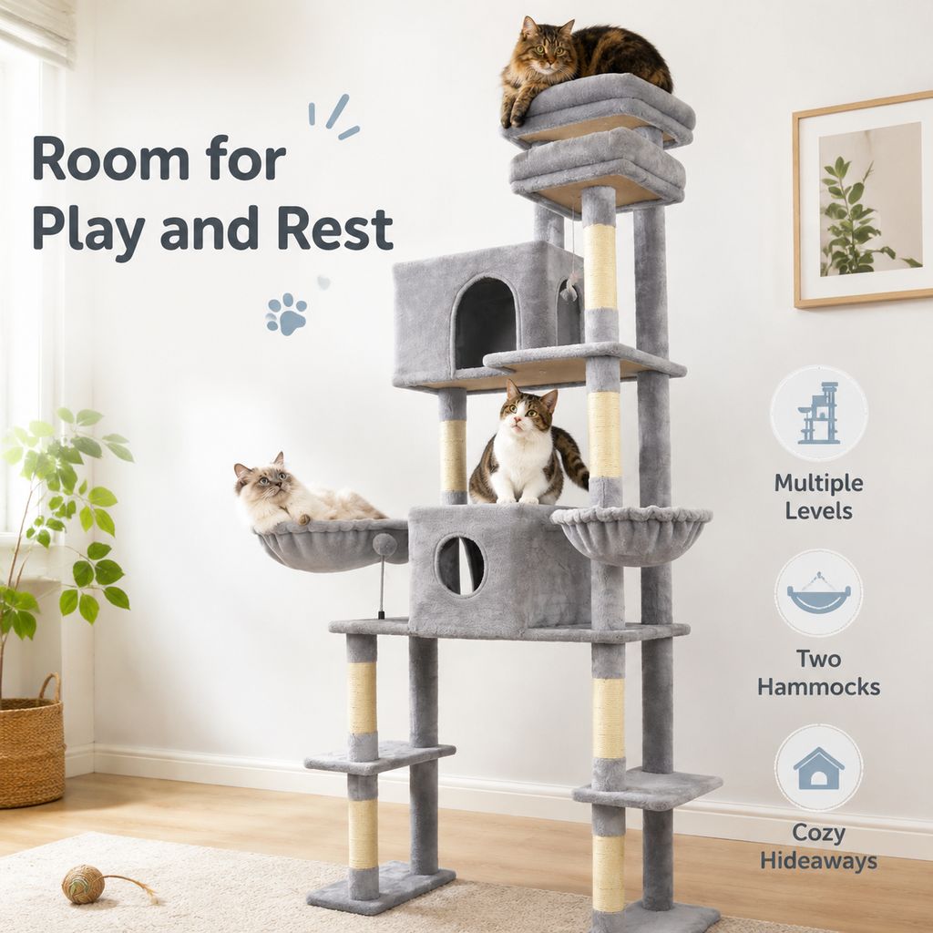 78.7-Inch Multi-Cat Tree with Split Base — view 4