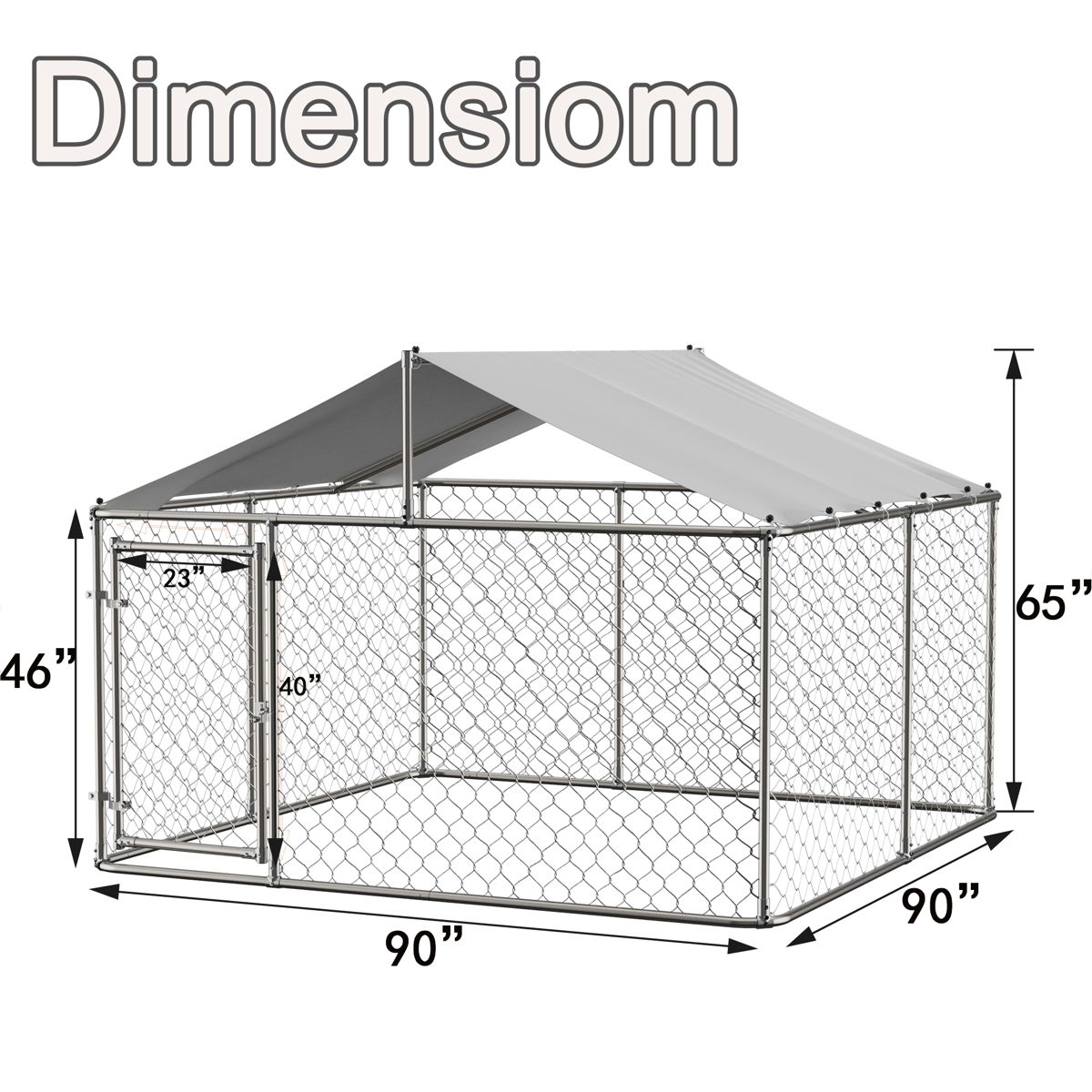 7.5-Foot Galvanized Steel Dog Pen — view 2