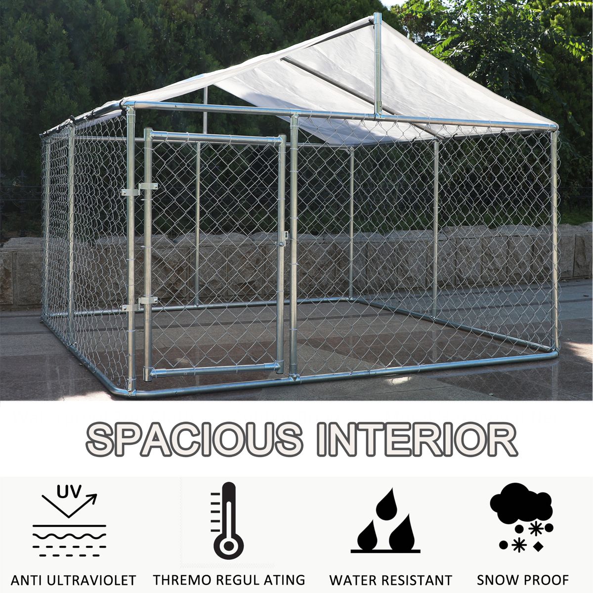 7.5-Foot Galvanized Steel Dog Pen — view 3
