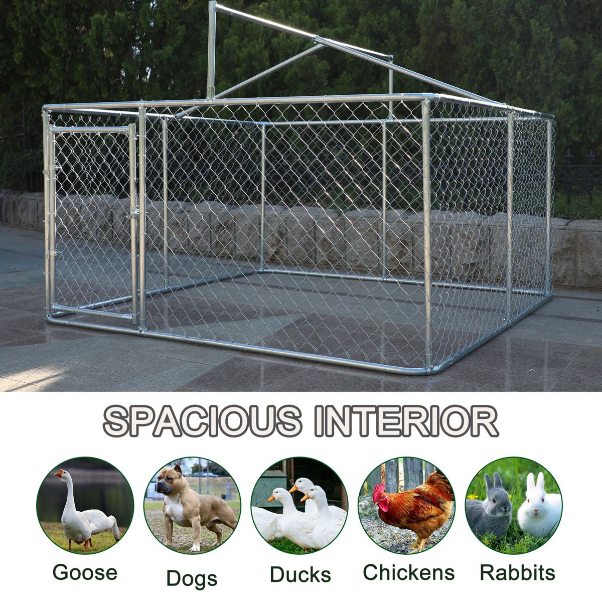 7.5-Foot Galvanized Steel Dog Pen — view 4