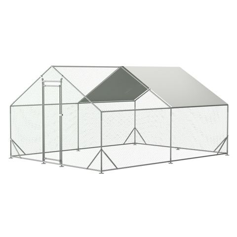 10 x 13 Ft Walk-In Metal Chicken Run