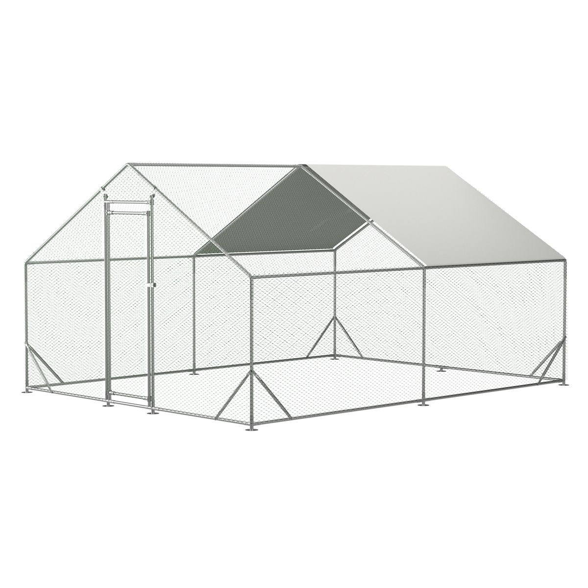 10 x 13 Ft Walk-In Metal Chicken Run