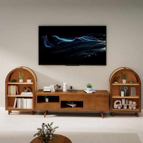 Small Arched Bookcase with 3 Shelves