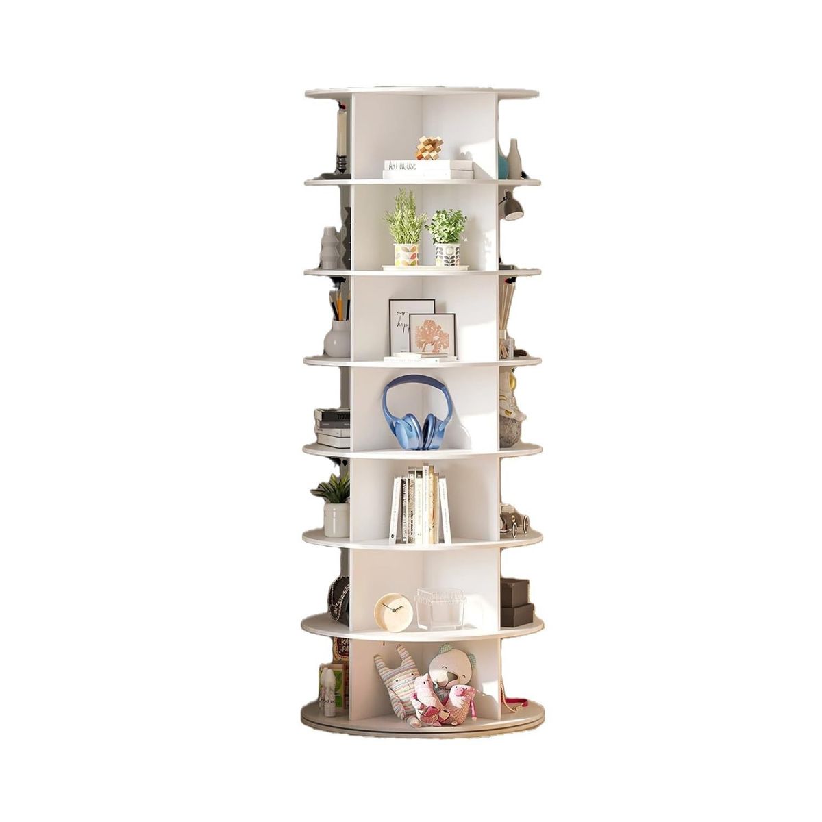 7-Tier Rotating Shoe Rack Tower — view 4