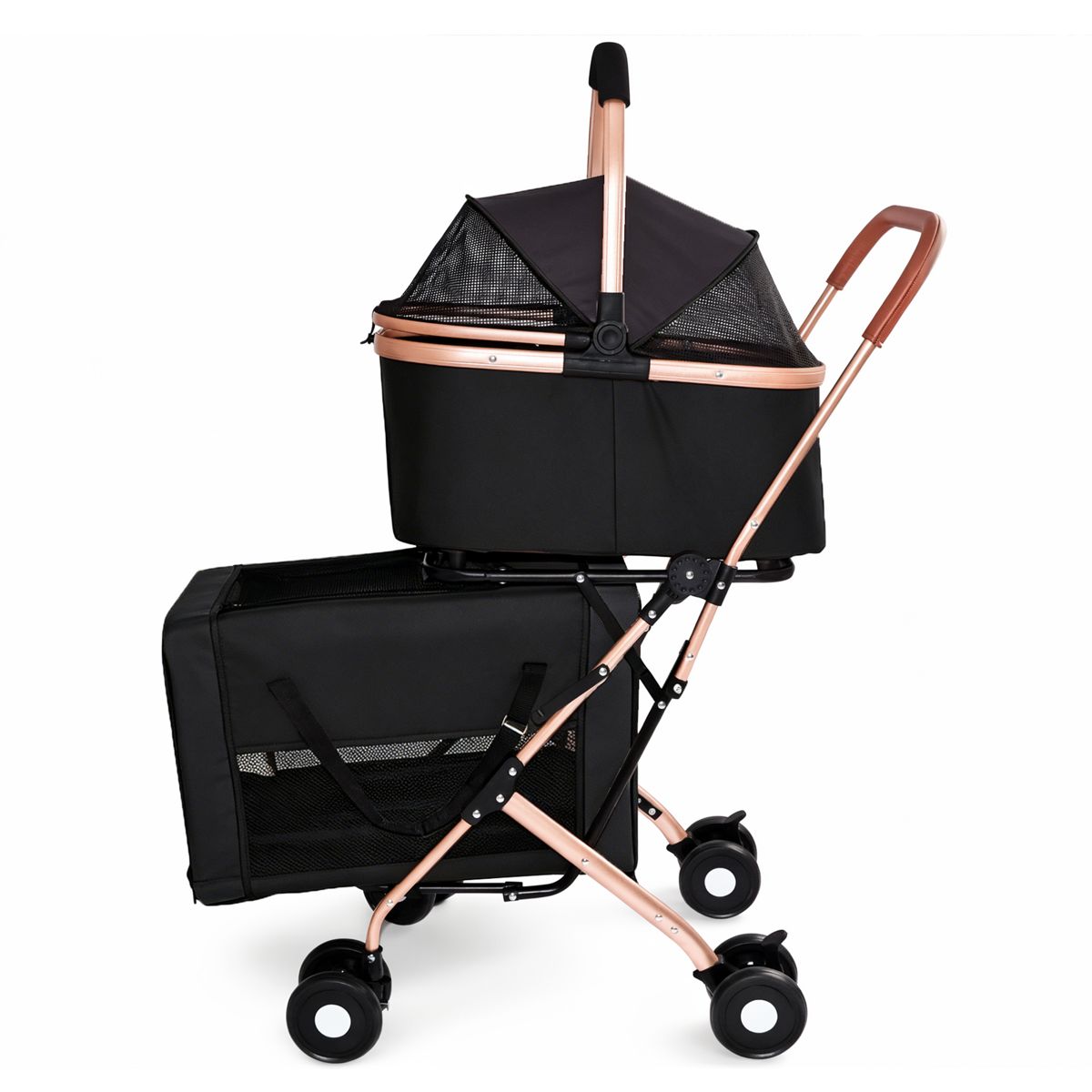 Two-Level Pet Stroller with Detachable Baskets — view 4