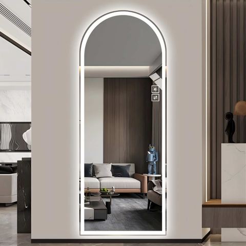 65x21-Inch Arched Front-Lit LED Mirror