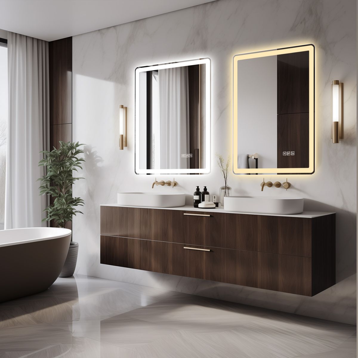36 x 36 Anti-Fog LED Bathroom Mirror — view 4