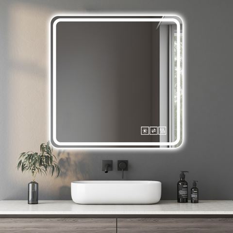 36 x 36 Anti-Fog LED Bathroom Mirror — view 1