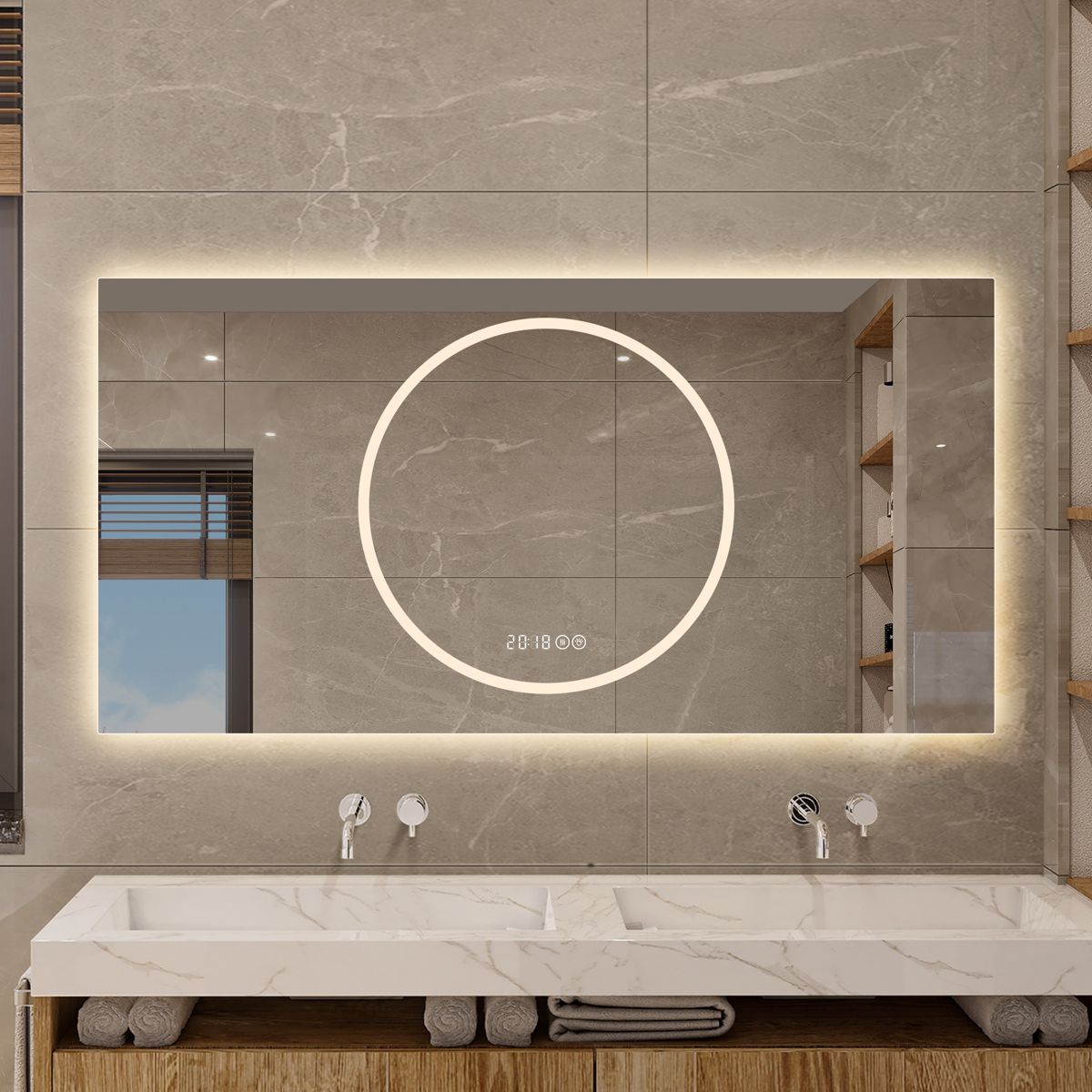 48 x 24 Anti-Fog LED Vanity Mirror — view 2