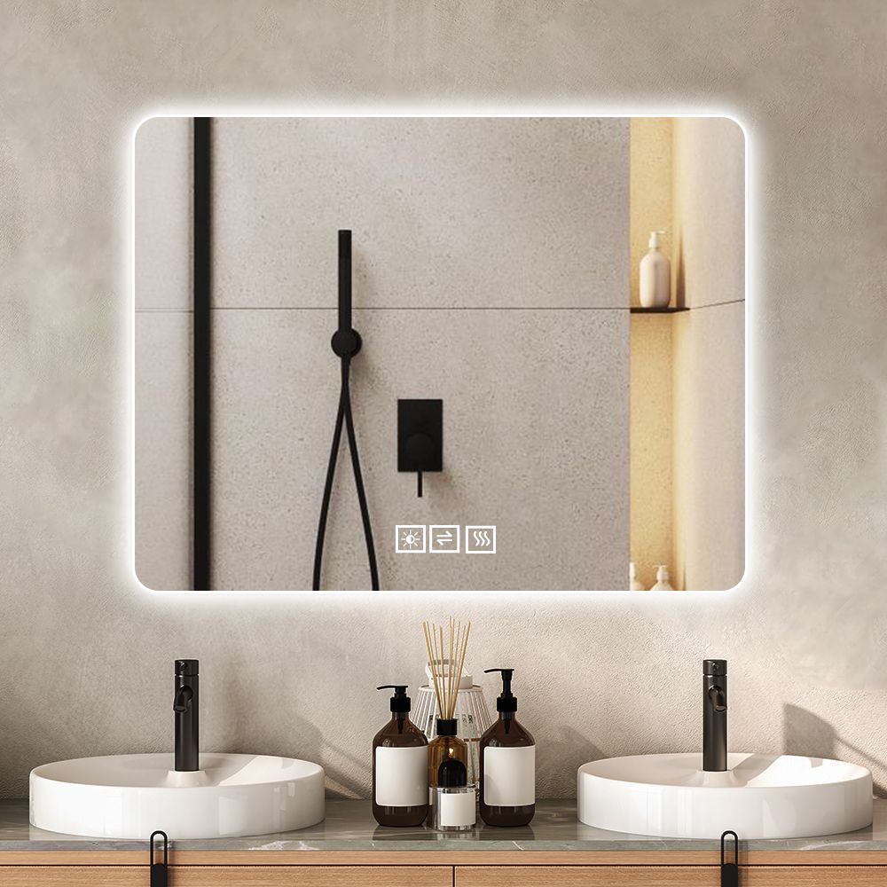 28 x 36 Front and Backlit LED Bathroom Mirror