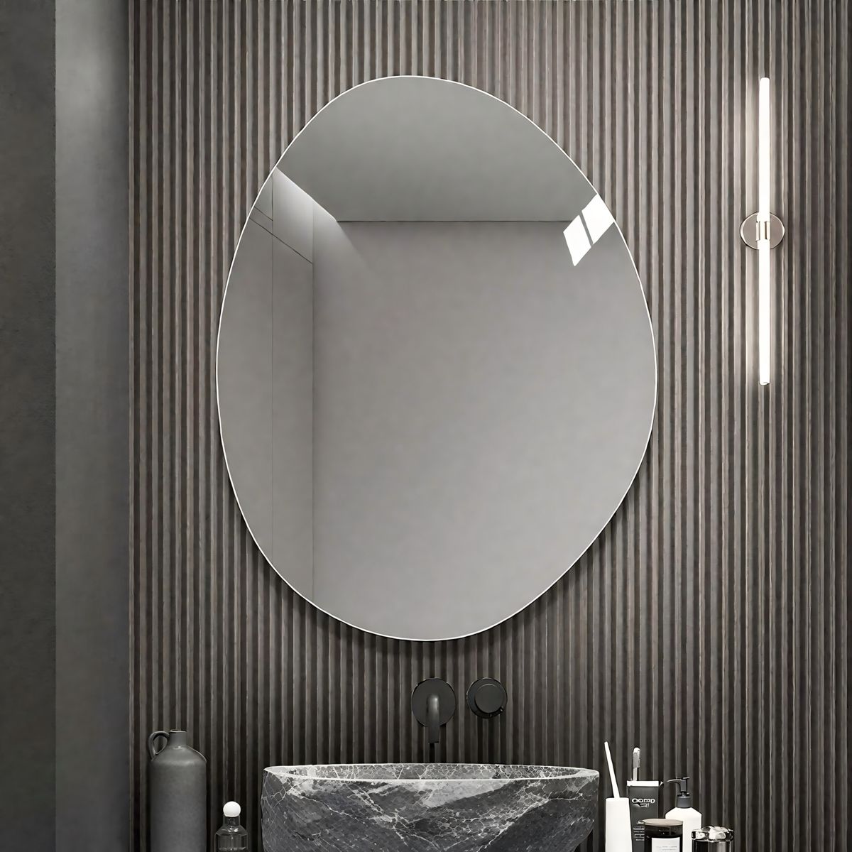 40 x 32 Modern Asymmetrical Wall Mirror