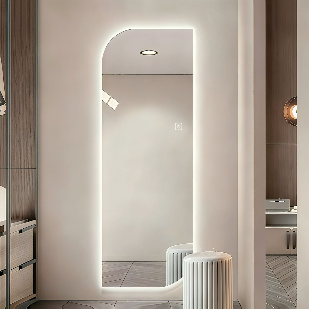 65-Inch Irregular LED Full-Length Mirror