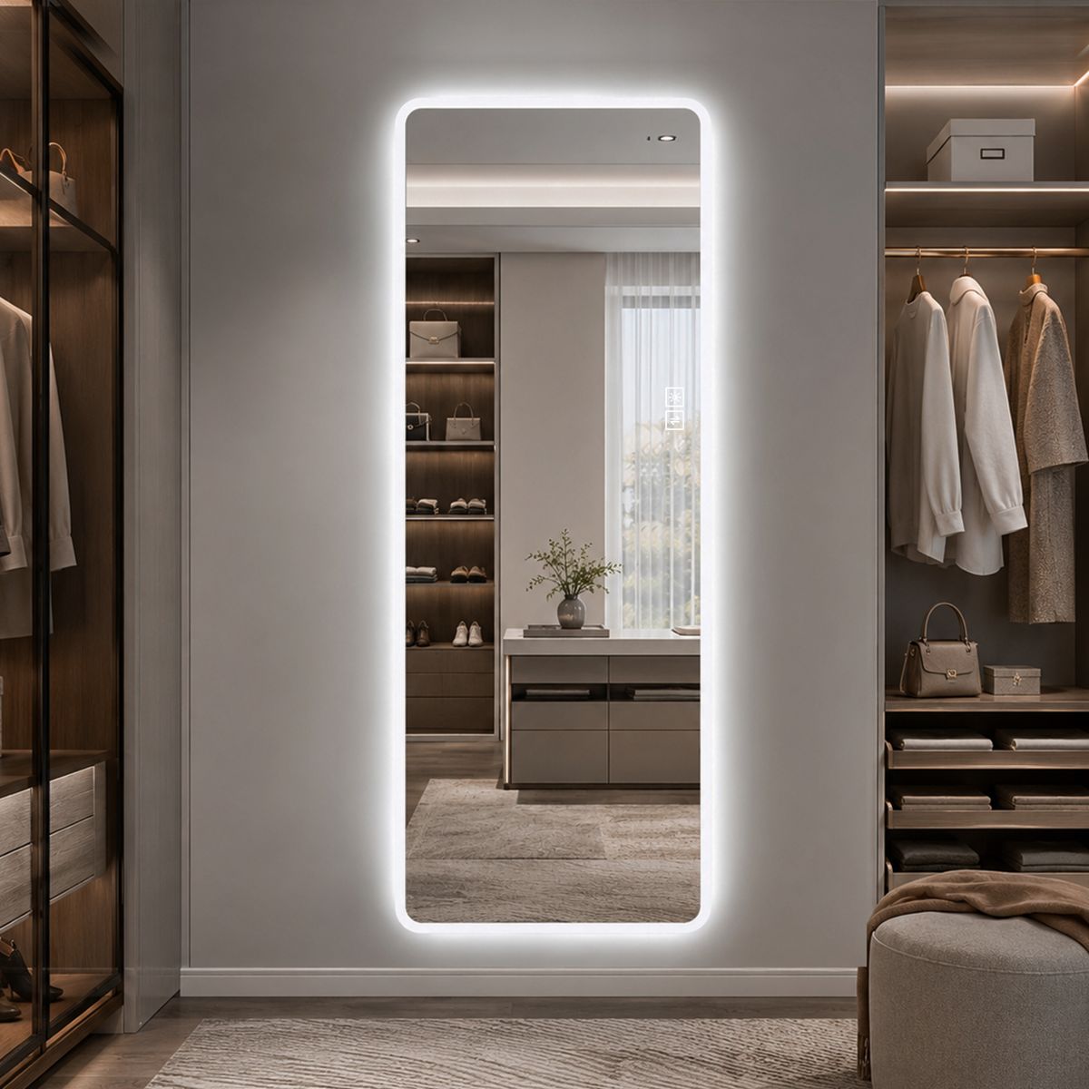 65-Inch Lighted Full-Length Mirror