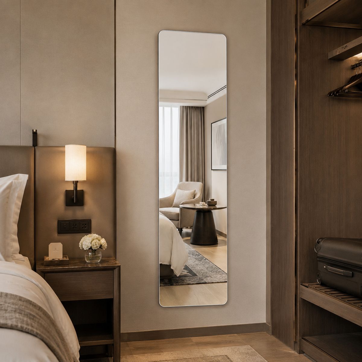 59x16-Inch Rectangular Full-Length Mirror — view 3