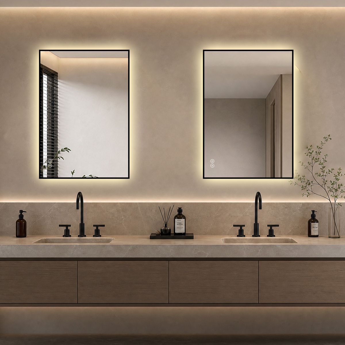 24 x 32 Aluminum Framed Backlit LED Mirror — view 4