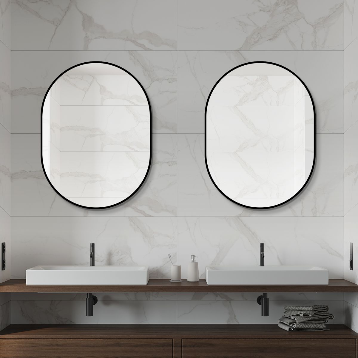 24 x 32 Capsule Mirror with Aluminum Frame — view 4