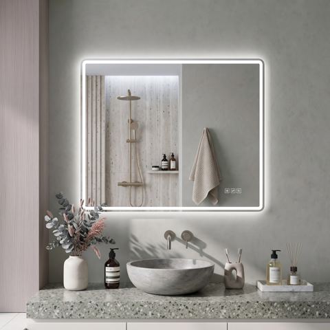 24 x 32 Front and Backlit LED Bathroom Mirror