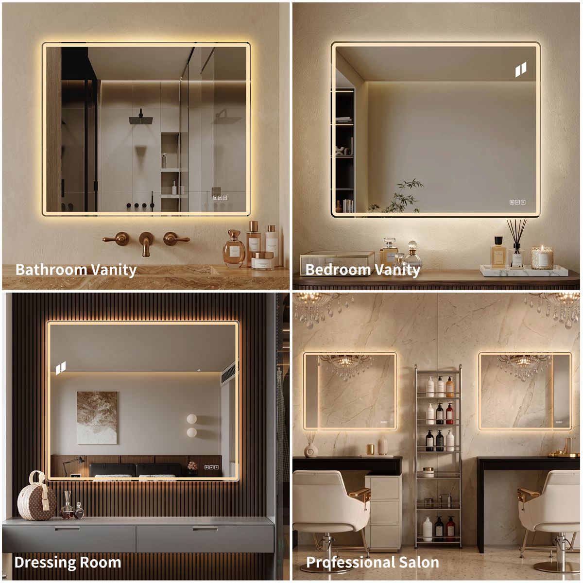 30 x 36 Frameless Front-Lit LED Mirror — view 4