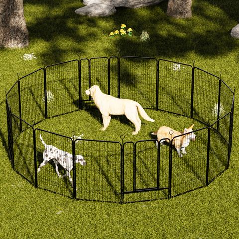 40-Inch 16-Panel Metal Dog Playpen
