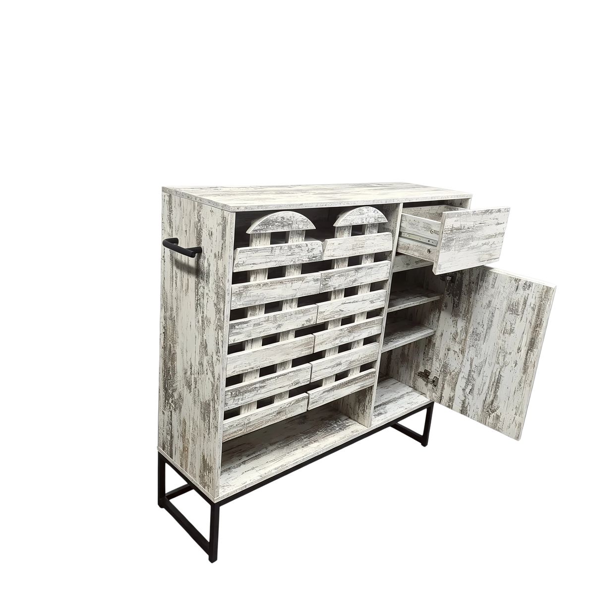 Farmhouse Sideboard with Arched Lattice Doors — view 2