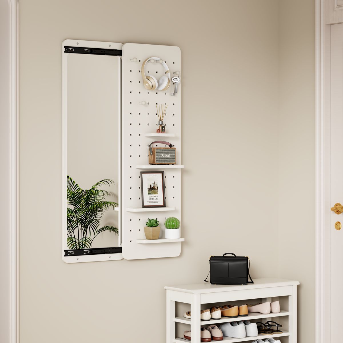 47-Inch Sliding-Panel Full-Length Mirror