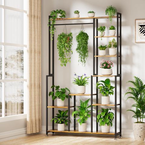 8-Tier Plant Stand with Grow Light