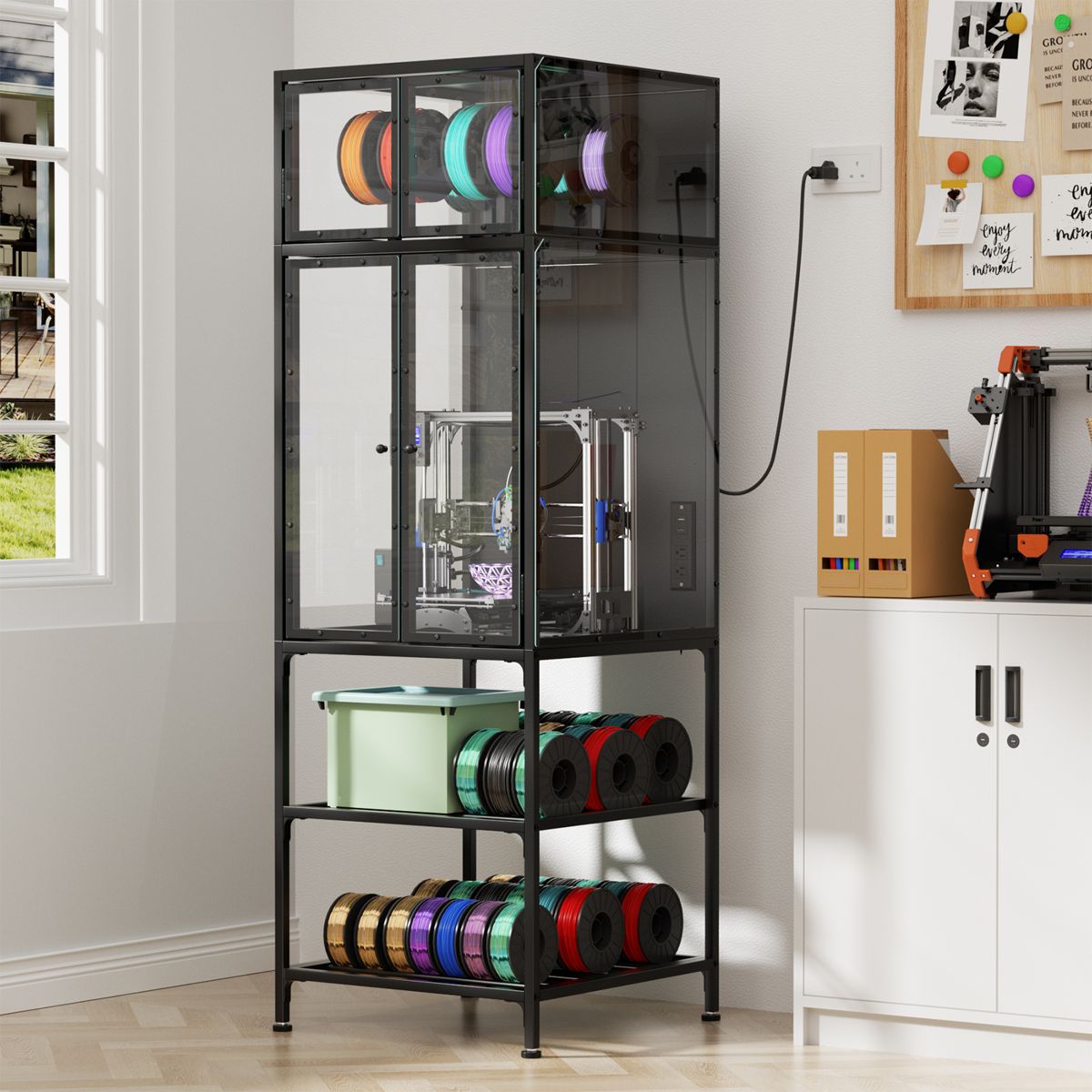 3D Printer Cabinet with Filament Storage — view 2