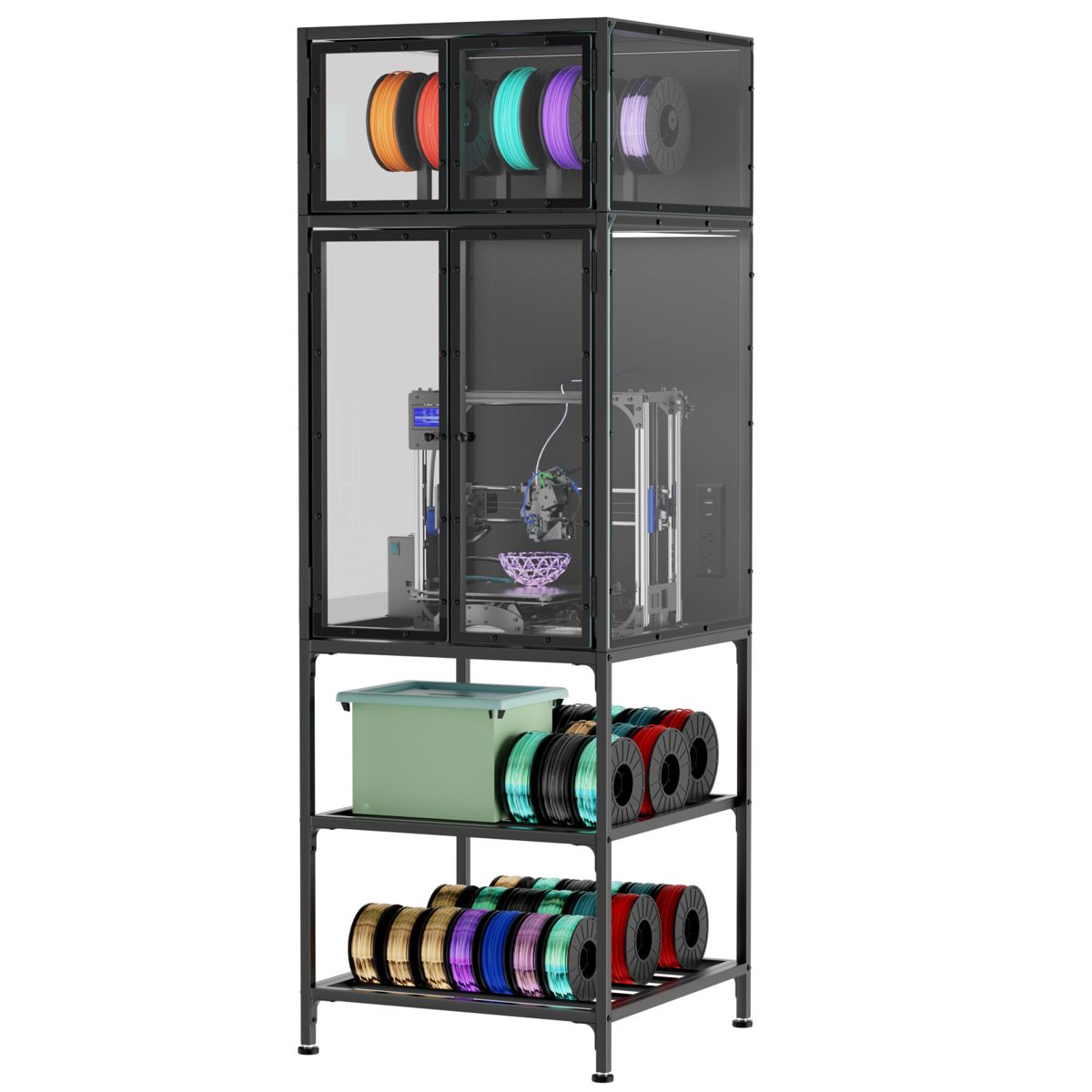 3D Printer Cabinet with Filament Storage