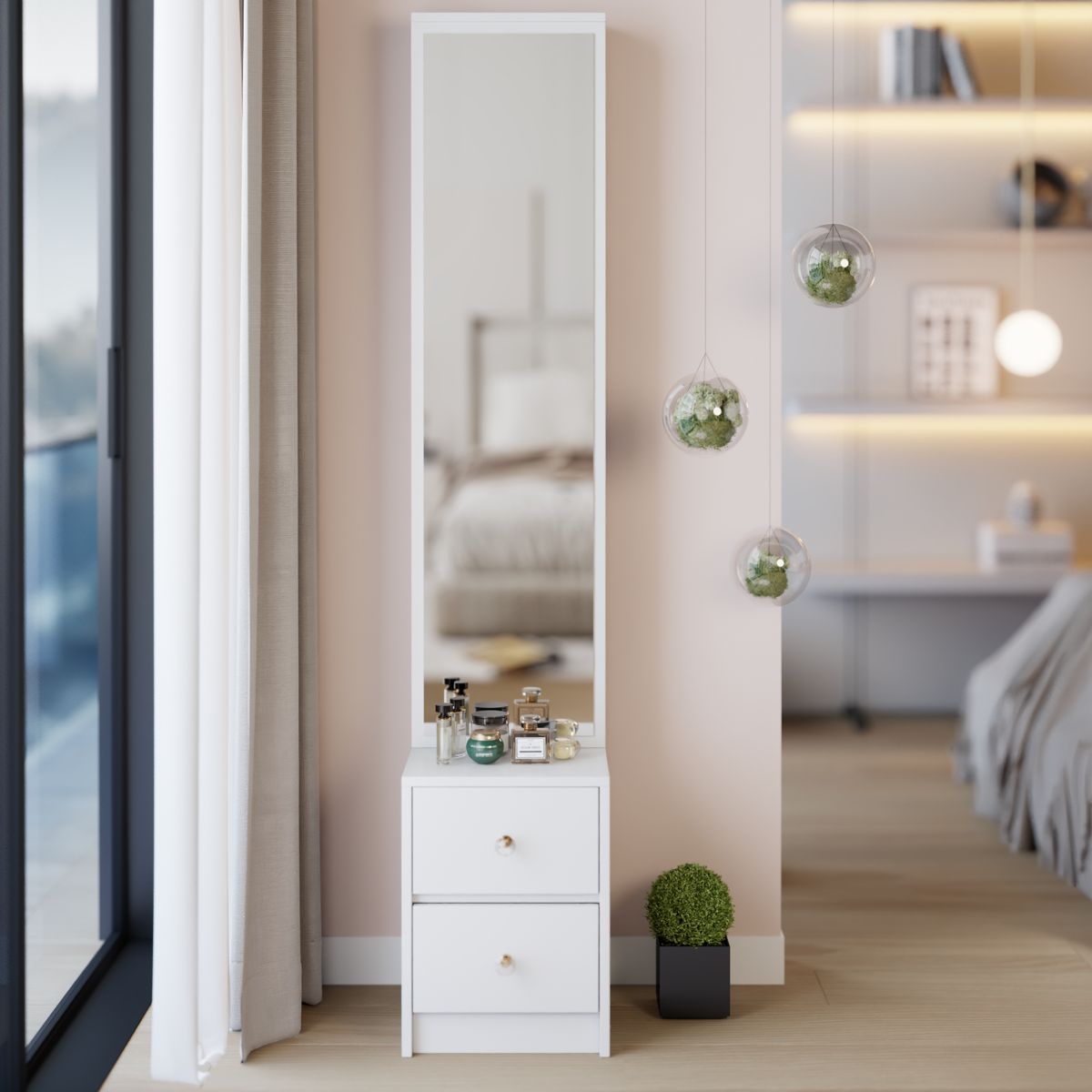 Full-Length Mirror Jewelry Cabinet