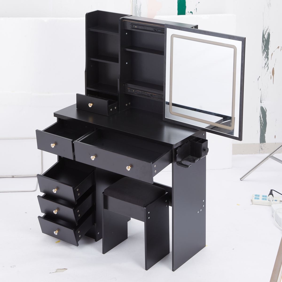 37-Inch Vanity with Left Drawer and LED Mirror — view 4