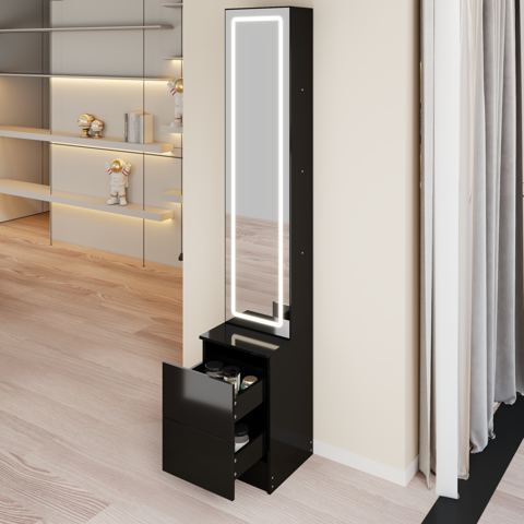 LED Full-Length Mirror Jewelry Cabinet — view 1