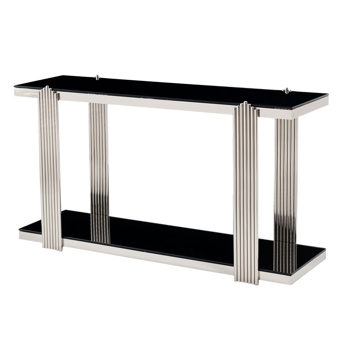Two-Tier Tempered Glass Console Table — view 2