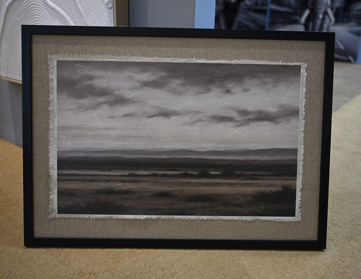 Vintage Grassland Landscape Framed Canvas — view 2
