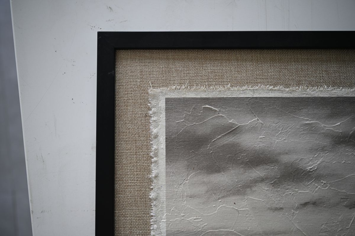 Vintage Grassland Landscape Framed Canvas — view 3