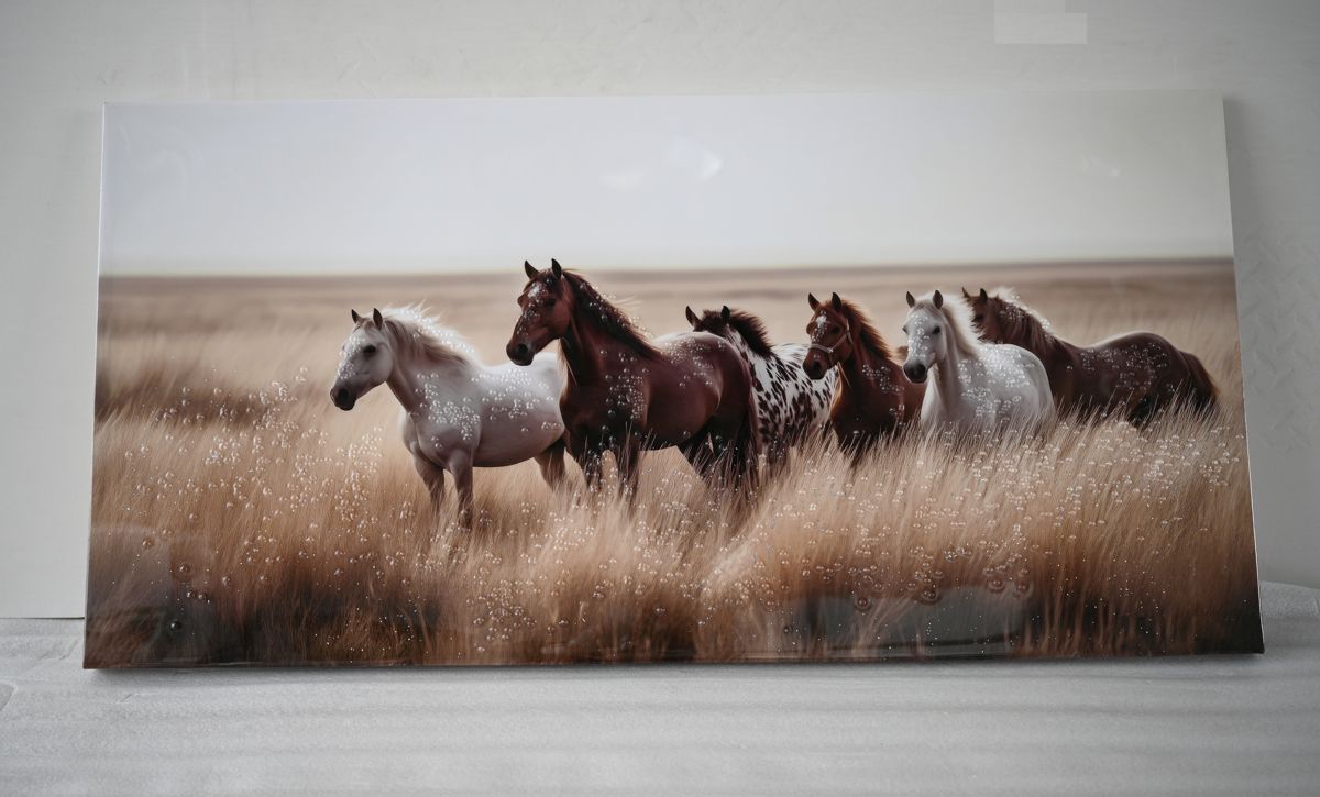 40 x 20-Inch Rustic Horses Canvas Wall Art — view 2