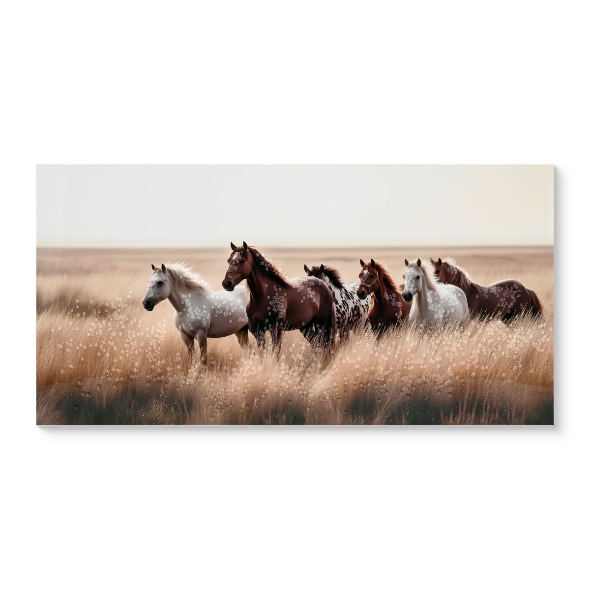 40 x 20-Inch Rustic Horses Canvas Wall Art — view 4