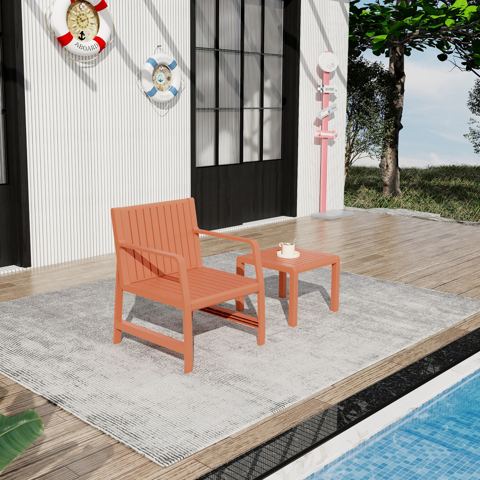 Indoor/Outdoor Chair and Coffee Table Set